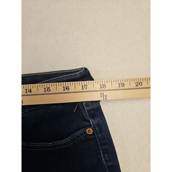 LANDS END Mid Rise Slim Women's Jean Size 14 Dark Wash - Picture 3 of 7